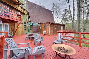 A-frame Cabin w/ Spacious Yard in Tellico Plains!