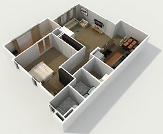 New Luxurious 1BR Apartment Heated Pool Spa Sauna