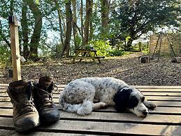 Woodland Cabin Retreat in Alfriston - hot tub