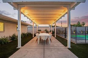 Northview Mid-century Escape Pool Firepit Bocce