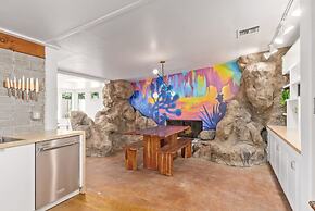 Northview Mid-century Escape Pool Firepit Bocce