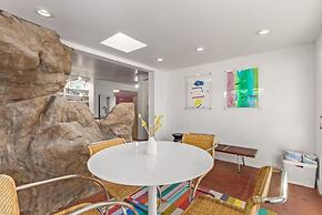 Northview Mid-century Escape Pool Firepit Bocce