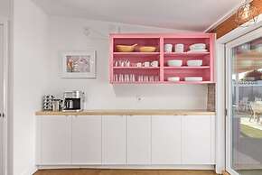 Northview Mid-century Escape Pool Firepit Bocce