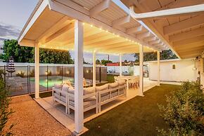 Northview Mid-century Escape Pool Firepit Bocce