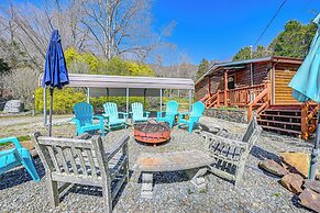 Fire Pit & Decks: Creekside Cabin in Robbinsville