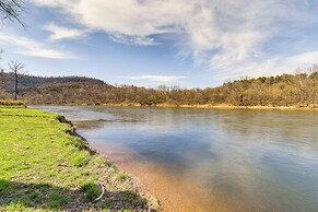 Fire Pit, Screened Deck: Riverfront Ozarks Cabin!