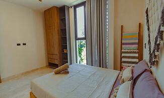 Spacious Modern 3BR Apartment in Gated Community With Pool View at Cha