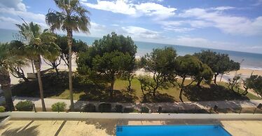 Quarteira First Line Front Beach Pool Flat View