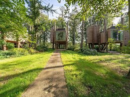 Treehouse in Tournai With Sauna & Forest Views