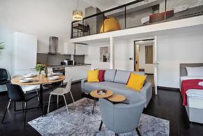 Airy loft-apartment with balcony