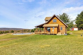 Log Cabin w/ Pond & Trail Access in Almond!
