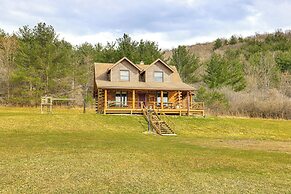 Log Cabin w/ Pond & Trail Access in Almond!
