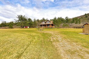 Log Cabin w/ Pond & Trail Access in Almond!