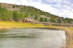 Log Cabin w/ Pond & Trail Access in Almond!