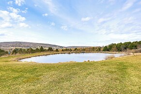 Log Cabin w/ Pond & Trail Access in Almond!