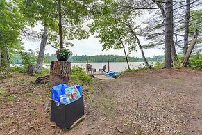 Private Dock & Deck: Tranquil Dam Pond Cottage!