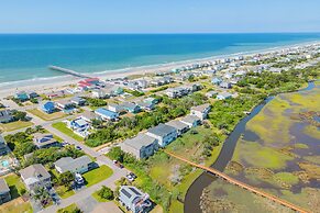Walk to Beach: Oak Island Retreat w/ 210-yard Dock