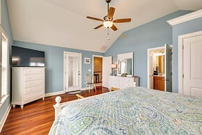 Walk to Beach: Oak Island Retreat w/ 210-yard Dock