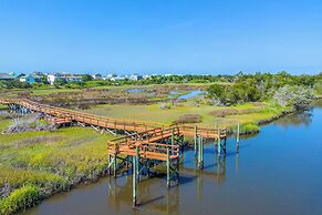 Walk to Beach: Oak Island Retreat w/ 210-yard Dock