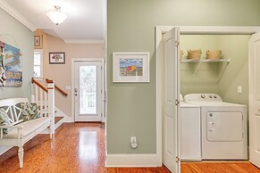 Steps to Beach: Gem w/ Views & Dock in Oak Island