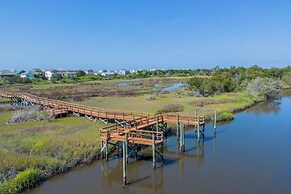 Steps to Beach: Gem w/ Views & Dock in Oak Island