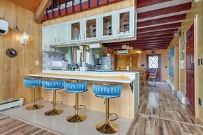 Deck, Mountain Views: Colorful Retreat in Vernon!