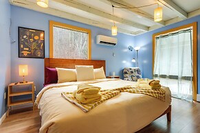 Deck, Mountain Views: Colorful Retreat in Vernon!