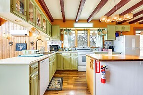 Deck, Mountain Views: Colorful Retreat in Vernon!