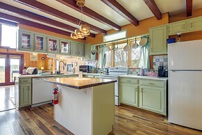 Deck, Mountain Views: Colorful Retreat in Vernon!