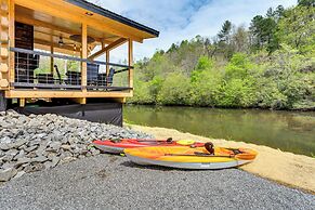 Modern Creek-front Cabin w/ Deck & Views in Murphy