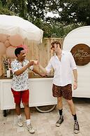 Stay in A Castle In St Augustine Hot Tub Fireplace