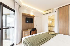 Flat com piscina vista-mar em Santos