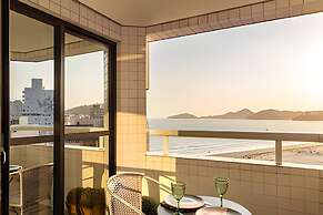 Flat com piscina vista-mar em Santos