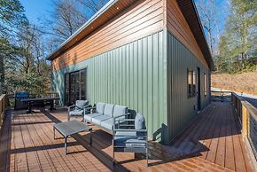 Modern Forest Retreat Sauna Fireplace Views