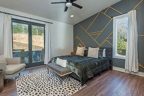 Modern Forest Retreat Sauna Fireplace Views