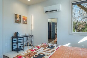 Modern Forest Retreat Sauna Fireplace Views