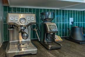 Modern Forest Retreat Sauna Fireplace Views