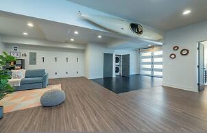 Modern Forest Retreat Sauna Fireplace Views