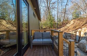 Modern Forest Retreat Sauna Fireplace Views