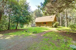 Hot Tub, 1 Mi to Beach: 12-acre Fort Bragg Cabin!
