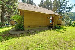Hot Tub, 1 Mi to Beach: 12-acre Fort Bragg Cabin!