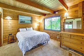 Hot Tub, 1 Mi to Beach: 12-acre Fort Bragg Cabin!