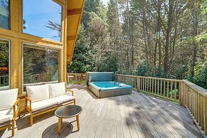 Hot Tub, 1 Mi to Beach: 12-acre Fort Bragg Cabin!