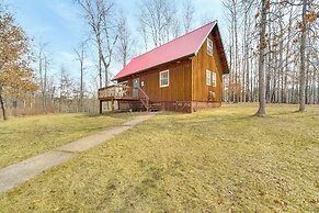1 Mi to South Twin Lake: Cabin w/ Deck in Trego!