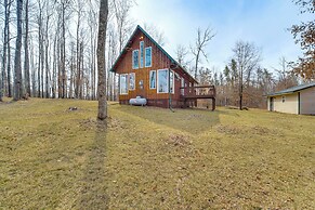 1 Mi to South Twin Lake: Cabin w/ Deck in Trego!