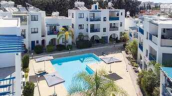 Paphos Blue Apartment Complex Pool View