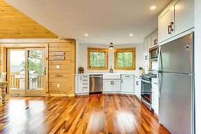 Mtn-view Deck: Scenic Conway Log Cabin!