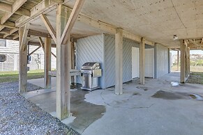 Deck & View: Oceanfront Oasis in Oak Island!