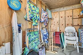Deck & View: Oceanfront Oasis in Oak Island!