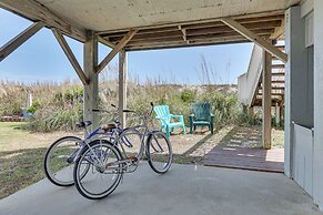 Deck & View: Oceanfront Oasis in Oak Island!